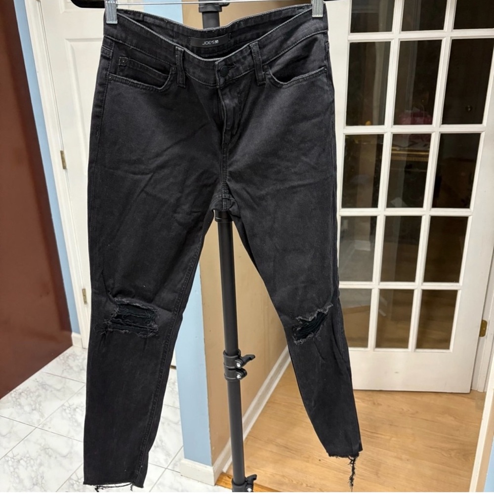 Joe’s Jeans Black Distressed Skinny Jeans Y2K Streetwear Size 29